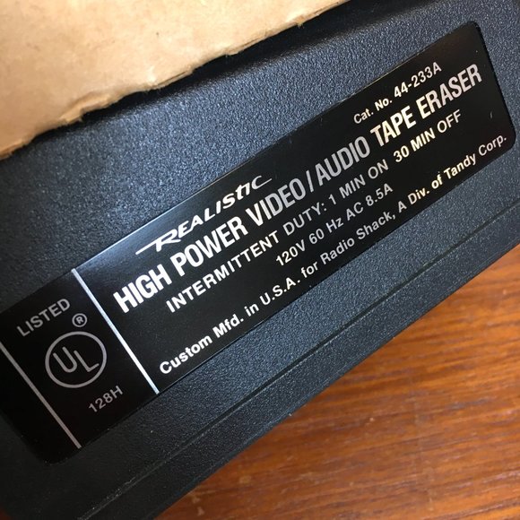 Video/Audio Tape Eraser Radio Shack Realistic (44-233A) Vintage - Picture 6 of 12